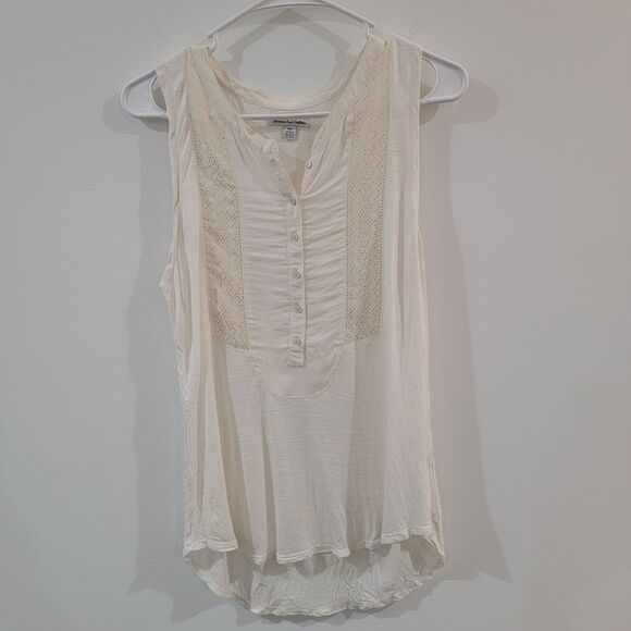 Y2K American Eagle Outfitters Womens Top Size Medium Ivory Fairy Boho - Picture 1 of 7